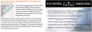 Charter Oak Energy Elite’s vinyl siding exudes strength and insulation, promising top-tier storm protection.